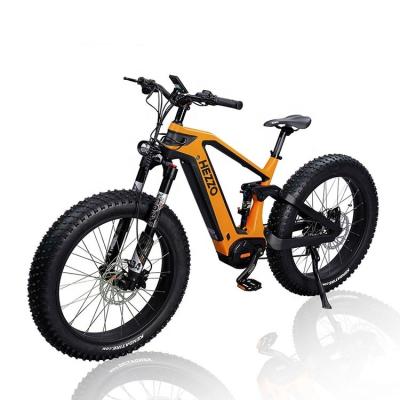 China Black Carbon Fiber Ebike HM-26PRO 52V 1000W Bafang Mid Drive Electric Bicycle 21Ah Off-Road 26X4.8