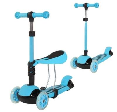 China Plastic Body Double Handle Scooter Safe Foldable with Rubber Tires and Seat Included for sale