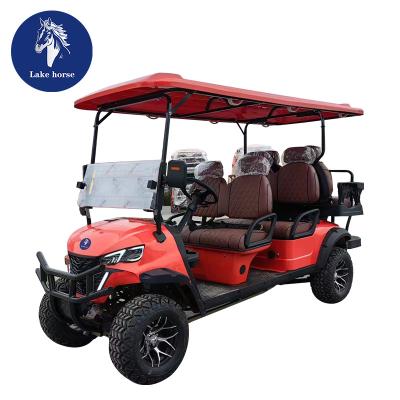 China 6-Seater Golf Cart with 48V72V Lithium Battery and Minimum Grand Clearance of 150-200mm for sale