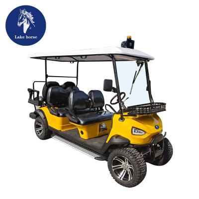 China Carritos de golf eléctricos de 6 asientos de alta autonomía con batería de litio de 48V/72V y motor AC de 5,0KW en venta