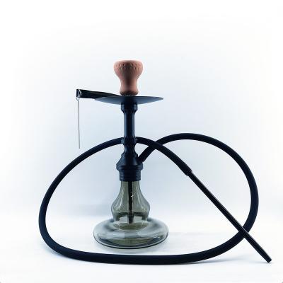 China Eco-friendly Handmade Natural Gray Glass Russia Shisha Hookah Smoking Set for sale