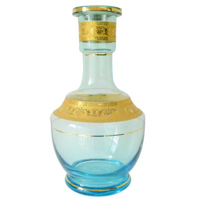 China Handmade Eco-friendly Egyptian Gold Shisha Style Glass Hookah Real Vase Eco-Friendly for sale