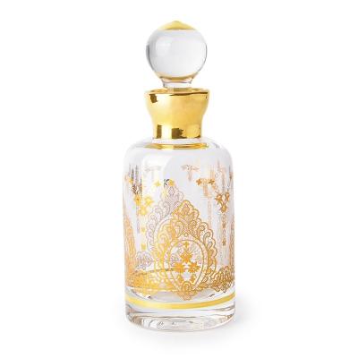 China Real German Gold Decoration Luxury Perfume Oil Refill Crystal Glass Bottle 200ml for sale