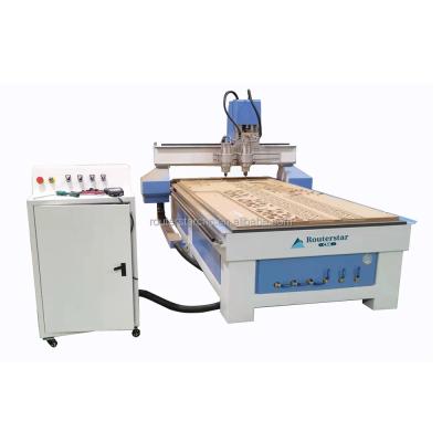 China Woodworking CUTTING AND ENGRAVING Double Axis CNC Carving Machine Cutting MDF Hollow Up Screen for sale