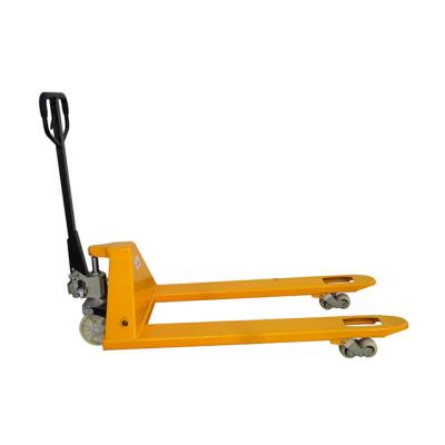 China Building Material Stores Manual Pallet Jack Forklift Pallet Truck With Rubber Wheels for sale