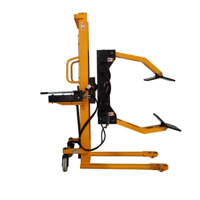 China Building Material Shops 1ton Forklift With Reel Clamp Attachment Paper Roll Paper Lifter for sale