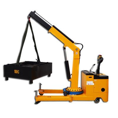 China Deck Crane 2 Ton Electric Standing Operated Portable Lifting Electric Mini Crane for sale