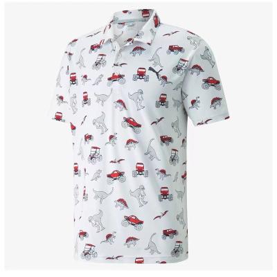 China QUICK DRY Polyester/Spandex Golf Polo Sublimation Pattern Short Sleeve High Quality Custom Design for Casual Embroidery Men Polo Shirt for sale