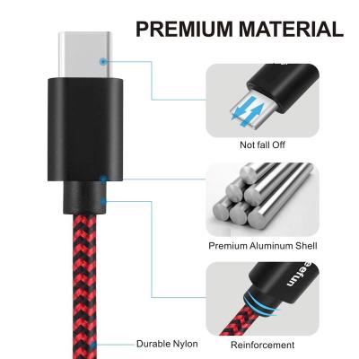 China Durable Nylon Braided Usb C And Mobile Phone Amazon Factory Hot Sale Wholesale Micro Cable Charging Wire For All Smart Phone for sale