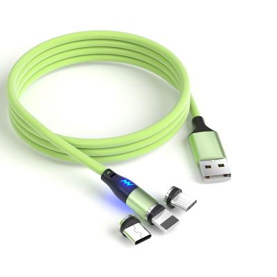 China High Quality USB Fast Charger Cable 3a Data Transmission 3a Fast Charging Cable 3 in 1 Type-C USB Cable for sale