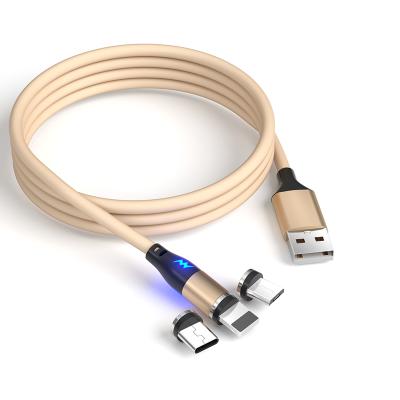 China USB Charger Fast Cable 2021 The Latest Wear-resistant Magnetic Mobile Phone 3 in 1 Mobile Phone USB Cable Magnetic Data Transmission Line for sale