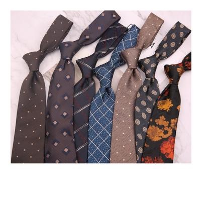 China Luxury direct custom made fashion woven neck ties neck tie 6/7/8cm jacquard manufacturing men regular neck ties for sale