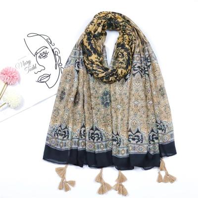 China Fashion Printing Summer Women Beach Scarf Bohemia Hijab Ethnic Shawls Wrap Female Designer Pashmina Party Gift for sale