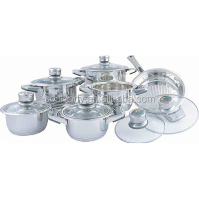 China Sustainable 12pcs stainless steel cookware set for Ecuador market for sale