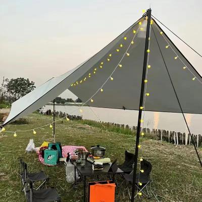 China Extended Type Hot sale outdoor tent awning beach sun shade camping Hexagon canopy tarp for sale