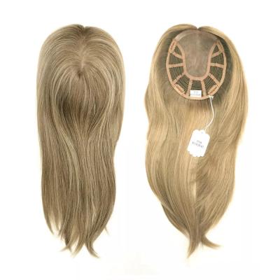 China HQ Straight Fine MONO Hair Cuticle Durable Mesh Chinese Remy Hair Topper Extensions for sale