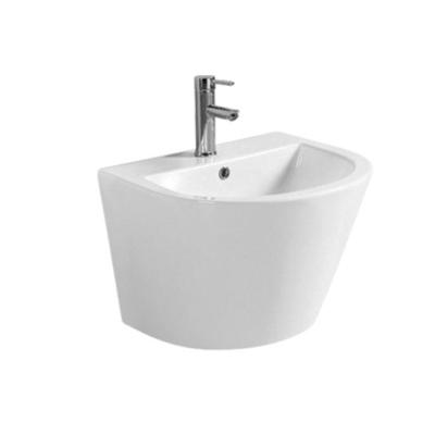 China Double-flush Hot Sell Bathroom Vanity Semi Sink Ceramic Pedestal Wash Basin Sink for sale