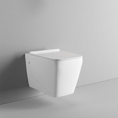 China Good Selling Ceramic Cistern Hidden Wall Hung WC Lavatory Modern Design Toilets Wall Hung Toilet for sale