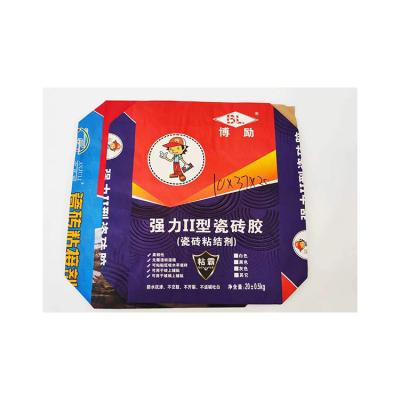 China Bestseller Recyclable Ceramic Tile 20kg Block Bottom Glue Kraft Paper Bag for sale