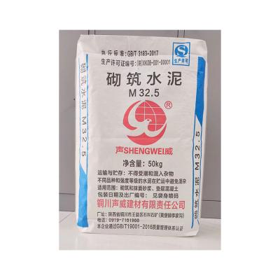 China Recyclable Eco Friendly Resealable Fancy Packaging 50Kg Bags White Valve Bag For Packing Cement for sale