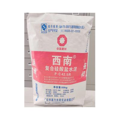 China 50kg Recyclable Custom Valve Cement Sack PP Woven Bag PP Valve Woven Cement Sack for sale