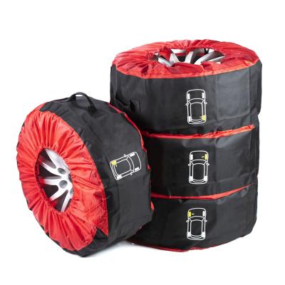 China Tires are stored protected and free from damage in universal fitting garage pack of 4 tire wraps spare tire cover portable wheel bags winter tire cover for sale