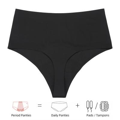 China Menstrual Panty Leak Proof Menstrual Panties Period Thong Antibacterial High Regular Flow Seamless Menstrual Period Panties For Women for sale