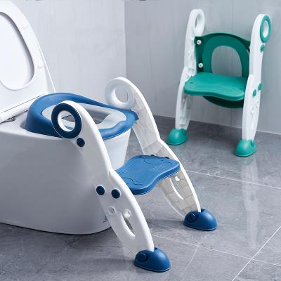 China Eco-Friendly Kids Riser 1 To 12 Years Old Baby Potty Toilet Adjustable Step Helped Foldable Ladder Training Seat for sale