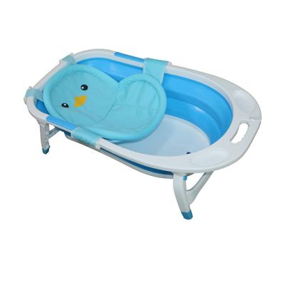 China Many years viable factory hot selling popular plastic baby bathtub foldable bathtub with stand for sale