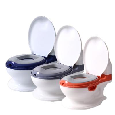 China New Style CE Report Kids Eco-friendly Baby Toilet Training Simulation Plastic Potty Chair With Cover for sale