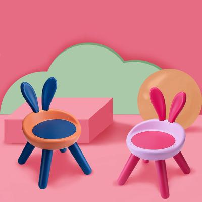 China Modern Cute Rabbit Baby Plastic Dining Table and Chair for Kids Children for sale