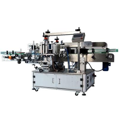 China Beverage Side Labeling Machine Vertical Double Placing Self Adhesive Labeling Machine Round Bottle Square Bottle Labeling Machine for sale