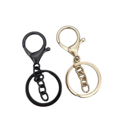 China Key Organize Factory Direct Sale Metal Lobster Slot Ring Chain Key Chain Custom Accessories for sale