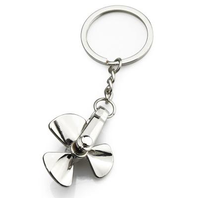 China Key Organize Factory Direct Sale Promotion Event 3D Metal Commercial Rotating Windmill Shaped Key Chain for sale