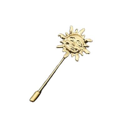 China European and American fashionable men's rabbit brooch men's suit brooch needle long trend small peripheral sun shape plug-in plug-in for sale