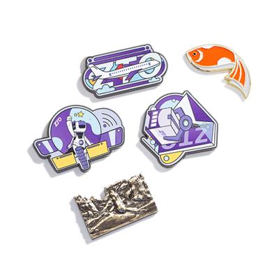 China Europe 17 Years Factory Fashion Custom Metal Pins Cute Enamel Logo Badges Brooch Hard Soft Pins Lapel Pins Manufacturer for sale