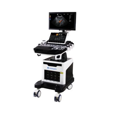 China Dog Abdomen Pancreas Ultrasound Diagnostic DAWEI 3D 4D Full Digital Animal Health Cart Ultrasound for sale