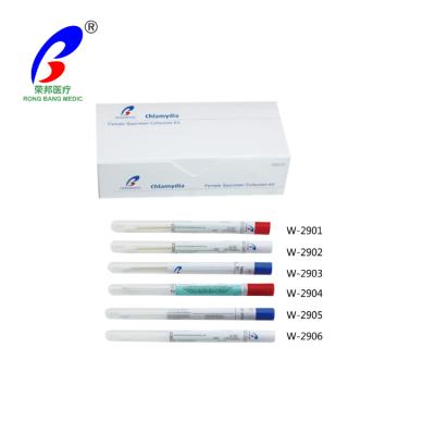 China Sampling Collection Wholesale Medical Nasal Swab Specimen Tip Sterile Nylon Nasopharyngeal Assembled Swab for sale