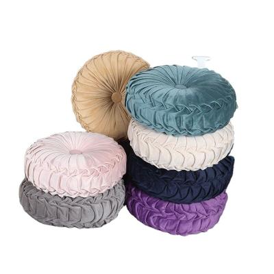 China Amazon Ebay Style Round Velvet Warm Nordic Japanese Custom Home Theater Cushion Folded Four-Season Cushion For Wholesale for sale