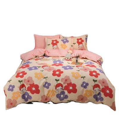 China Anti-Static Cute Soft Bear Printed Wholesale Cheap Comforter Cover Quilt Cover Sheet Bed Linen Bedding Set Bedding Cover China Manufacture for sale