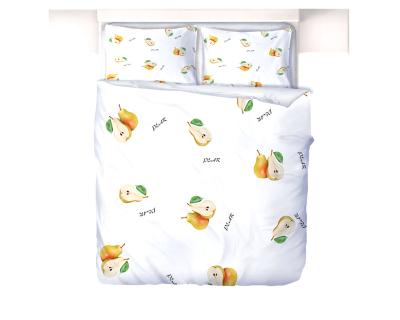 China Nondisposable 100% Polyester 3d bedding printing all kinds fruit quilt cover winter fashion doona 4pc/set large duvet cover for sale