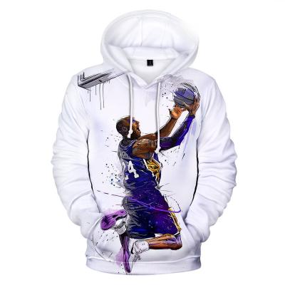 China Viable Cheap Sports Wear Logo Pullover Custom Made Full 3D Sublimation Printing #24 Kobe Bryant Hoodie Mens 1pc for sale