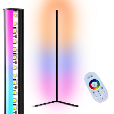 China Drop Shipping Multi Effect RF Remote Control Detachable Dream RGB Touch Controller Colors LED Corner Floor Lamp for sale