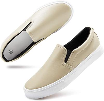 China Sneakers Women's Slip On Low Top Fashion PU Leather Sneaker Casual Shoes for sale