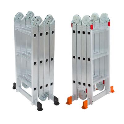 China Aluminum folding ladders large and small folding ladders multifunctional hinge aluminum folding ladders climbing ladder telescopic ladder Te koop