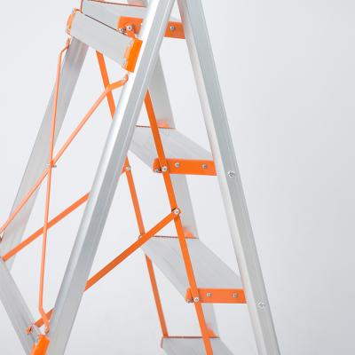 China Folding Ladders Low Price Adjustable Aluminum Single Side Folding Step Ladder Made in China for sale