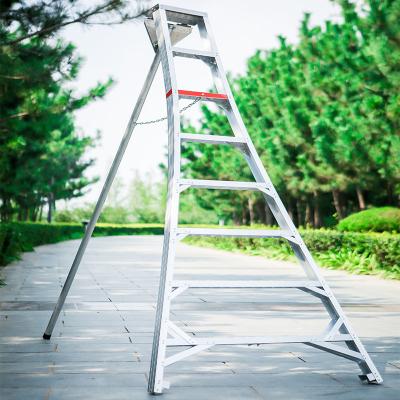 China Folding Ladders Gardener Aluminum Tripod Platform Orchard Platform Ladder For Pruning Tree Balancing Fruit Picking for sale