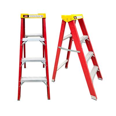 Cina Folding Ladders Home Step Ladder And Double Side Industrial Fiberglass Step Ladder in vendita