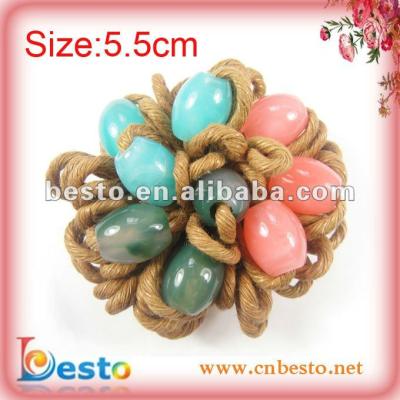 China Shoe accessories SF0316 handmade decorative adult colorful knot rope textile sho ornaments with pearl for sale