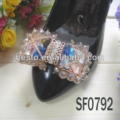 China Other Fashion Decorative Glass Bead Bow Shoe Ornaments For High Heel Shoes for sale